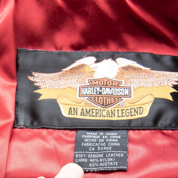 Harley Davidson Genuine Leather Jacket Motorcycle Biker Grey Silver Size Small - Picture 4 of 12